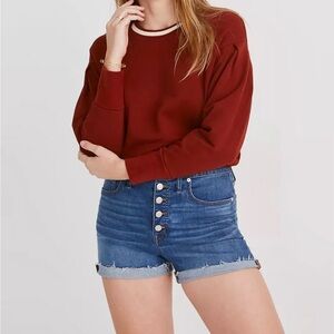 Madewell High-Rise Denim Short in Derby Wash: Button-front Edition